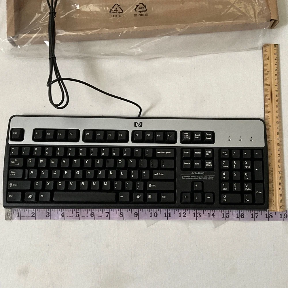 NIB HP Wired Keyboard Model KB-0316 Black